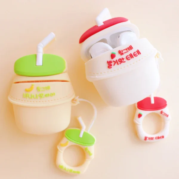 Kawaii Banana Milk Airpods Case For Iphone